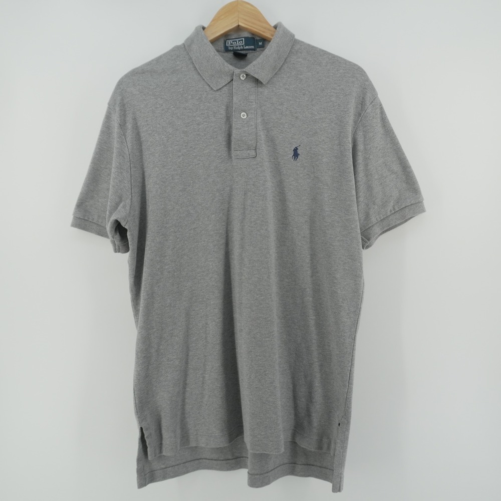 Polo Ralph Lauren Polo Shirt Mens M Gray Short Sleeve Classic Fit Pony Logo - Picture 2 of 8